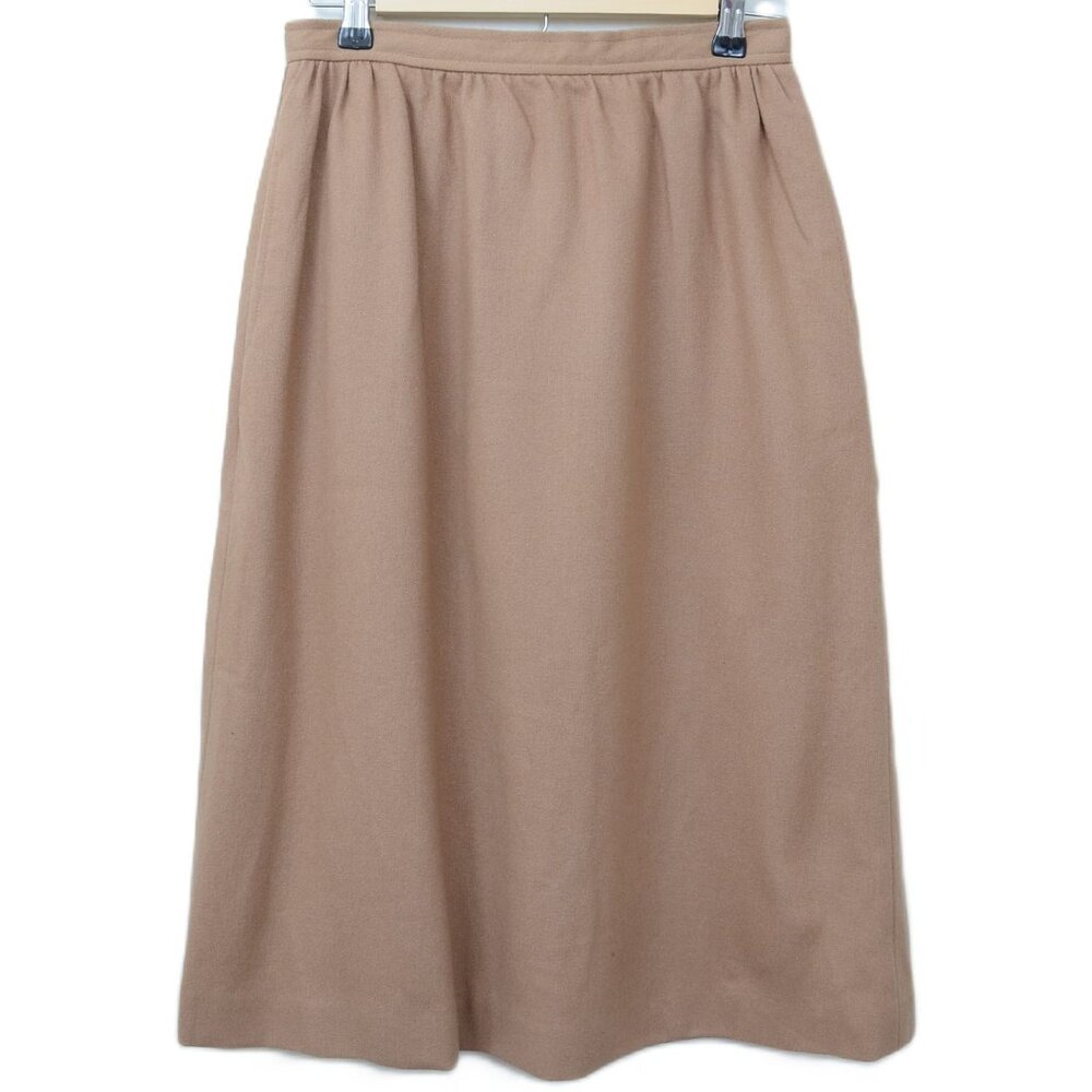 Evan Picone‎ Pleated Wool Blend Skirt Pockets Union Made USA Retro Knee Size 10